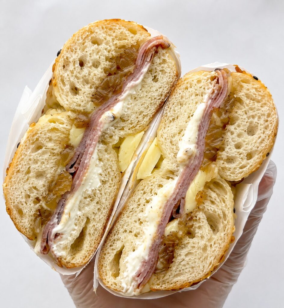 The Stag Melt bagel sandwich